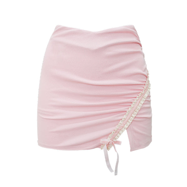 Summer Bubble Blue Car Digan + Tight Skirt + Neck Tops