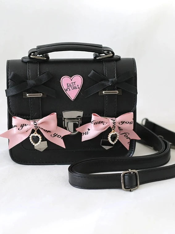 Sweet Cool Black Pink College Bag