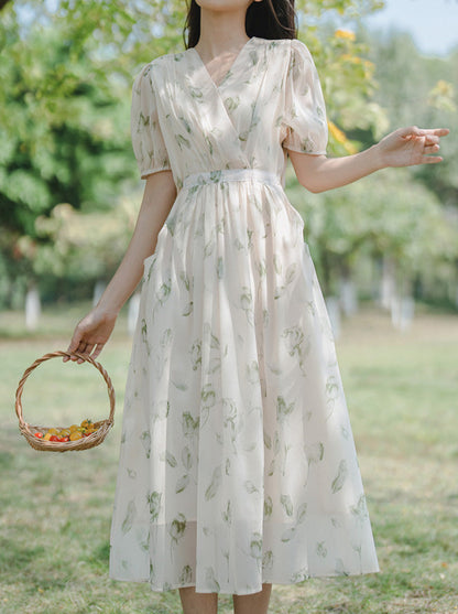 Fairy chiffon flower dress