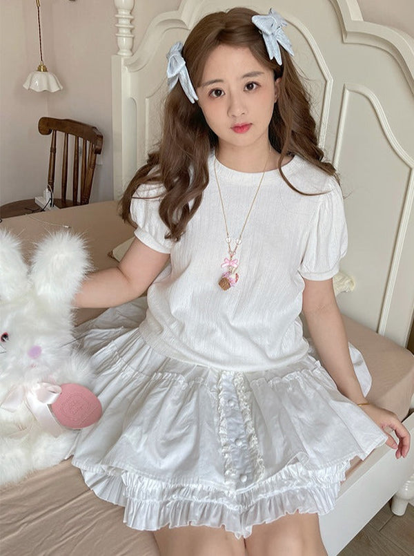 Front shoulder da barket T -shirt