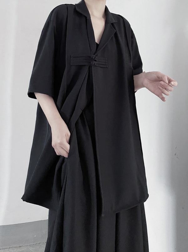 Mode China Buckle Loose Jacket