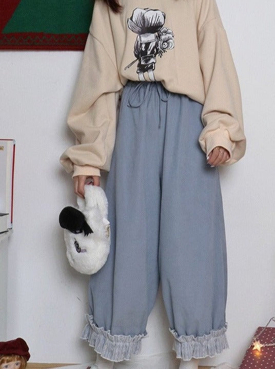 Casual wide leg pants