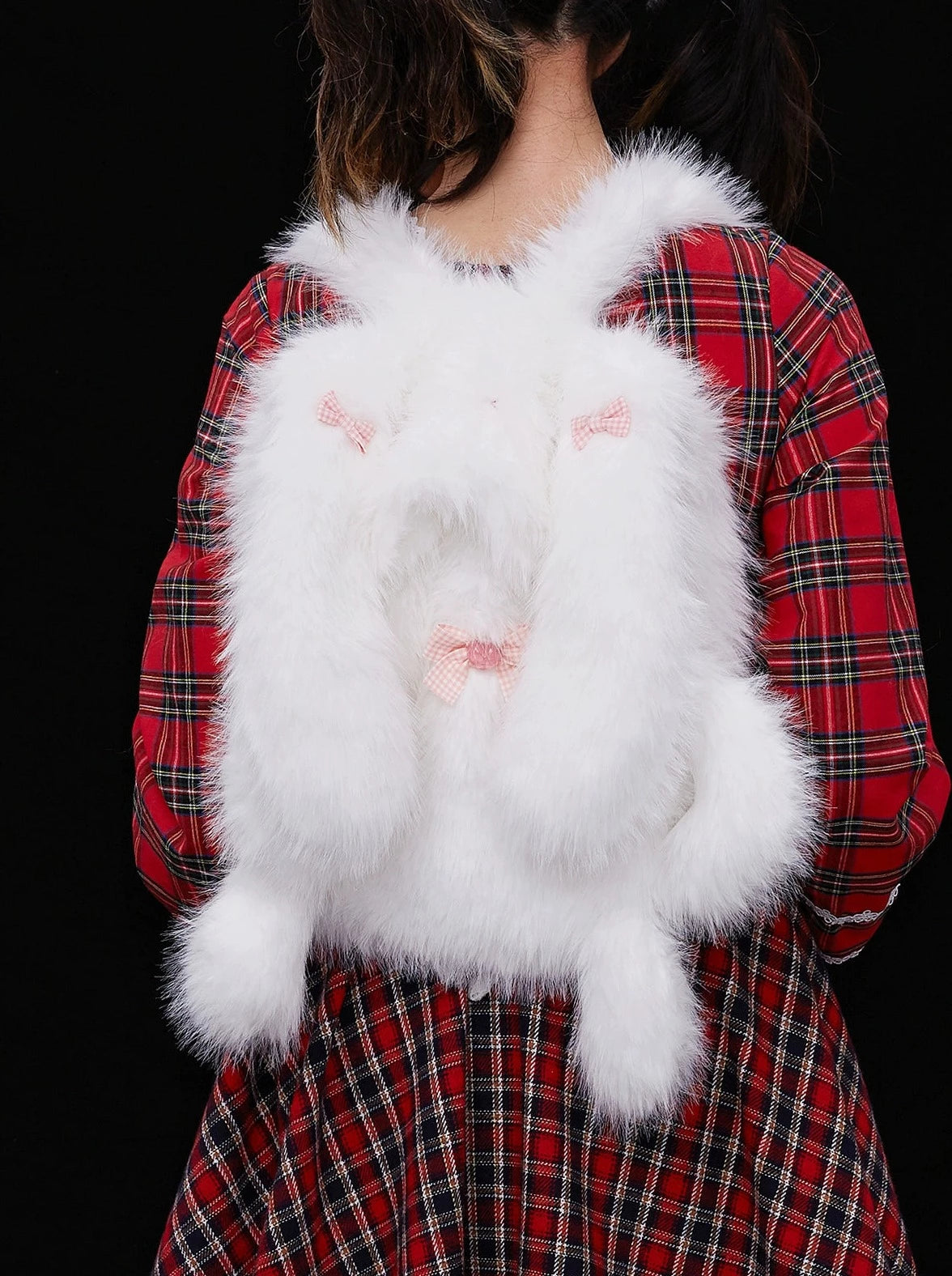 Cute Fur Rabbit Backpack