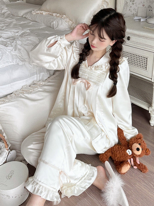 Sweet Sleeping Princess Satin Room Wear Pajamaset