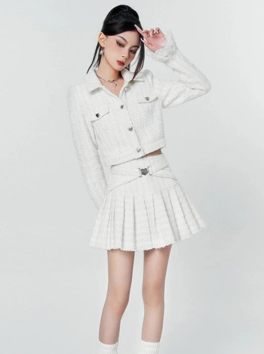 Silver Heart Jacket + No Silver Bag Skirt