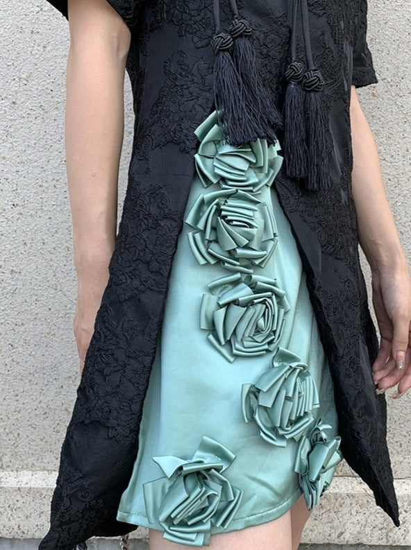 Rose Design China Mini Dress