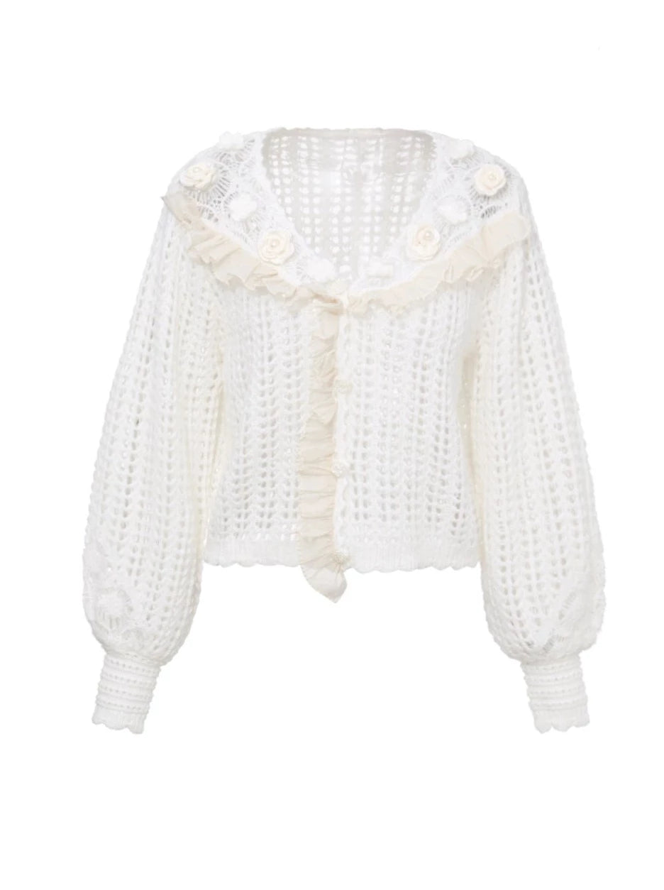 White Rose Cardigan