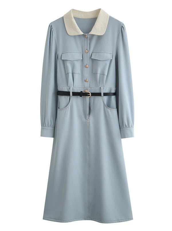 French Retro College Dress