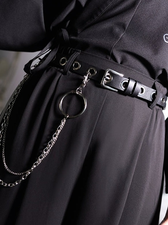 chain strap eyelet belt