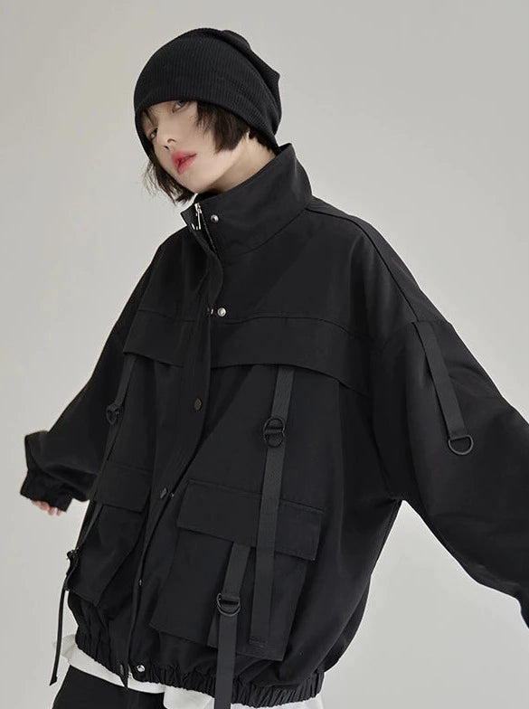 Luz Stand Collar Functional Work Jacket