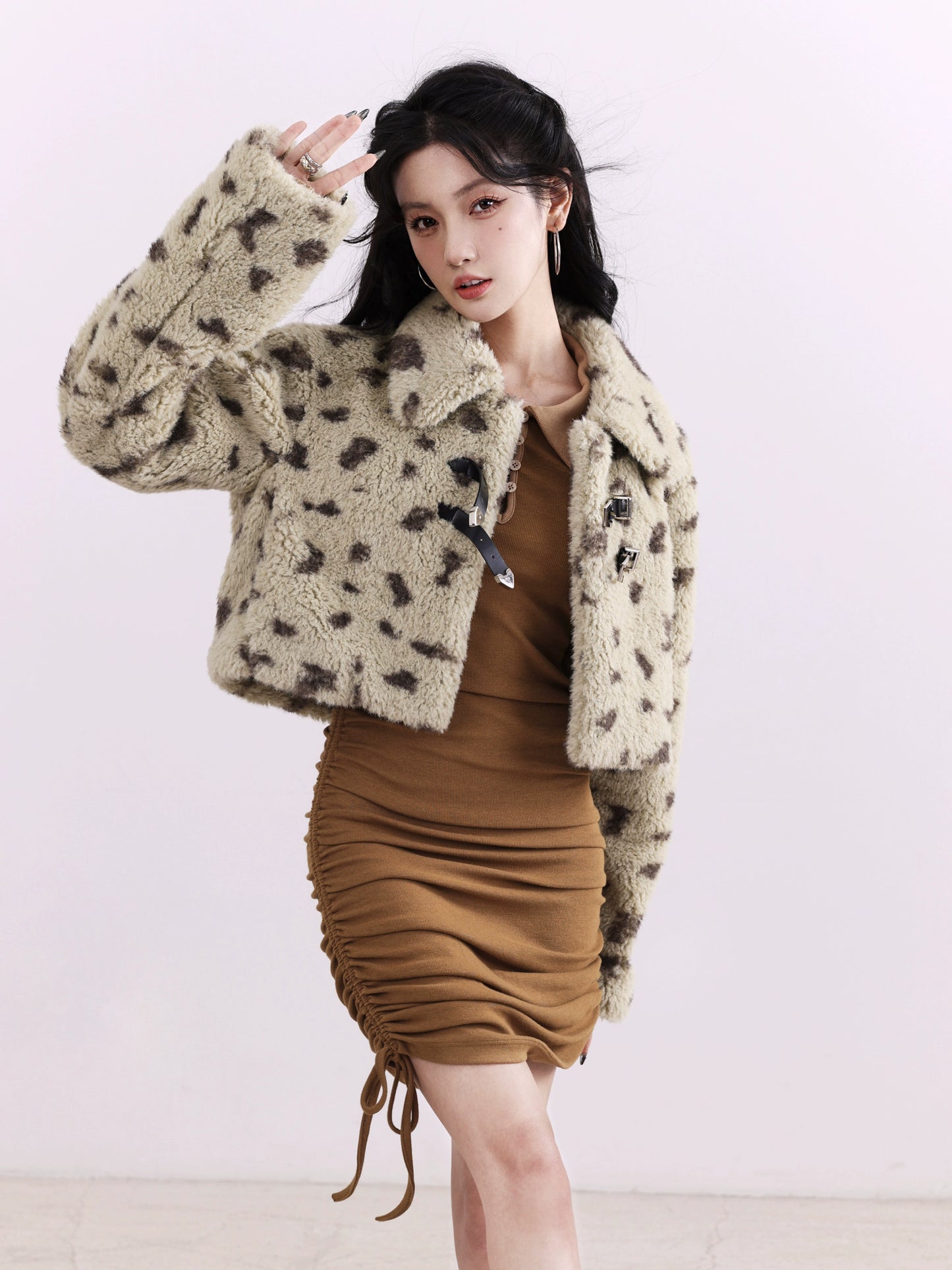 Green Leopard Fur Coat