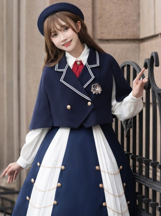 college princess cape dress