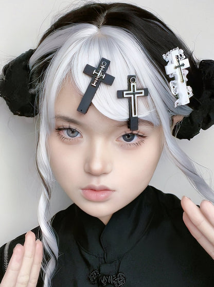 dark cross acrylic hairpin