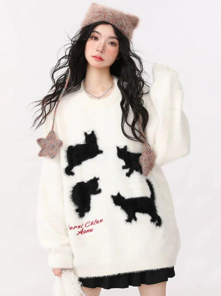 New Soft Loose Niche Design Cat Sweater