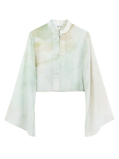 Retro Chainalus Chiffon Sea through Tops