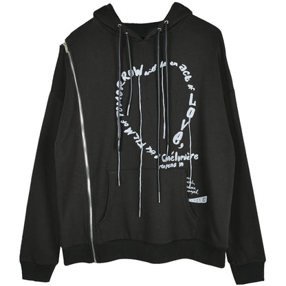 ghost girl cover zip up hoodie