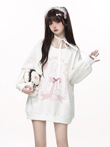 Ribbon Rabbit Gothic Logo Sweatshirt