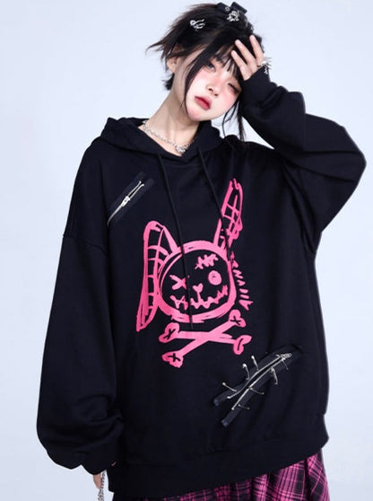 Black Heavy Metal Hooded Hoodie