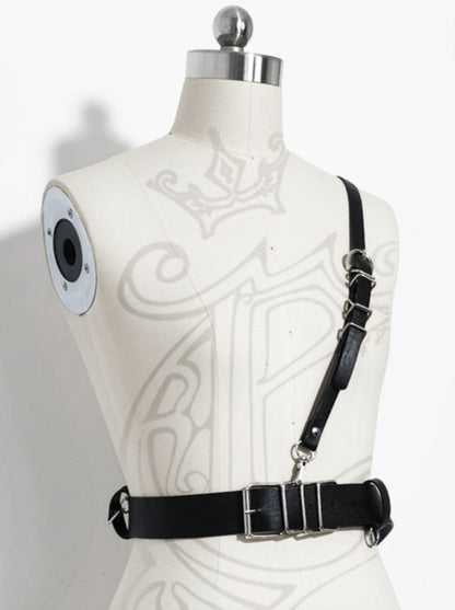 Buckle Tender Cletro PU leather strap belt