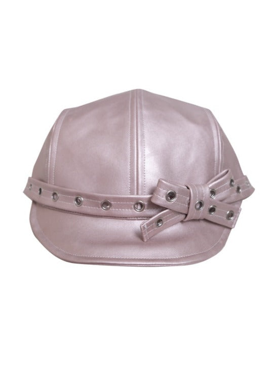 Sweet Cool Rivet Ribbon Narrow Brim Hat