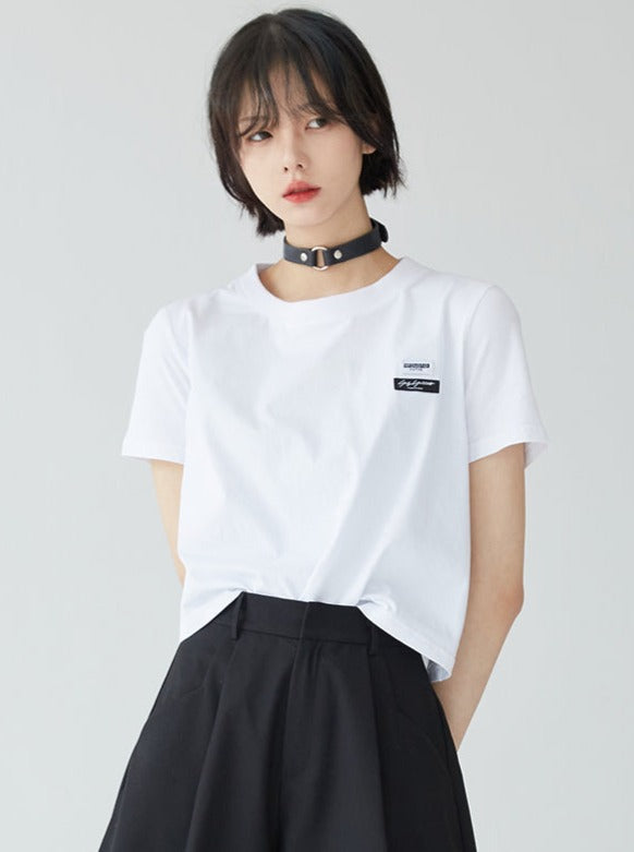 One Point Logo Short Cotton T-Shirt