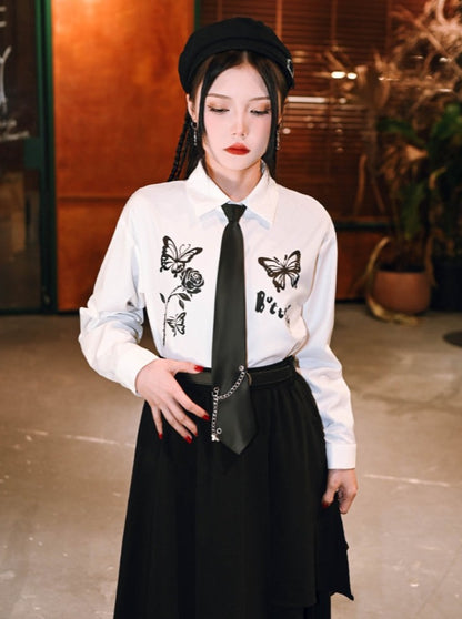 Butterfly Rose Subculture Taste Shirt