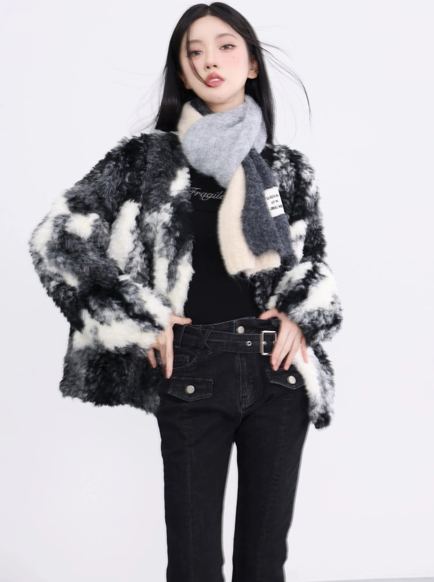 Wax Sea Lambskin Fur Jacket