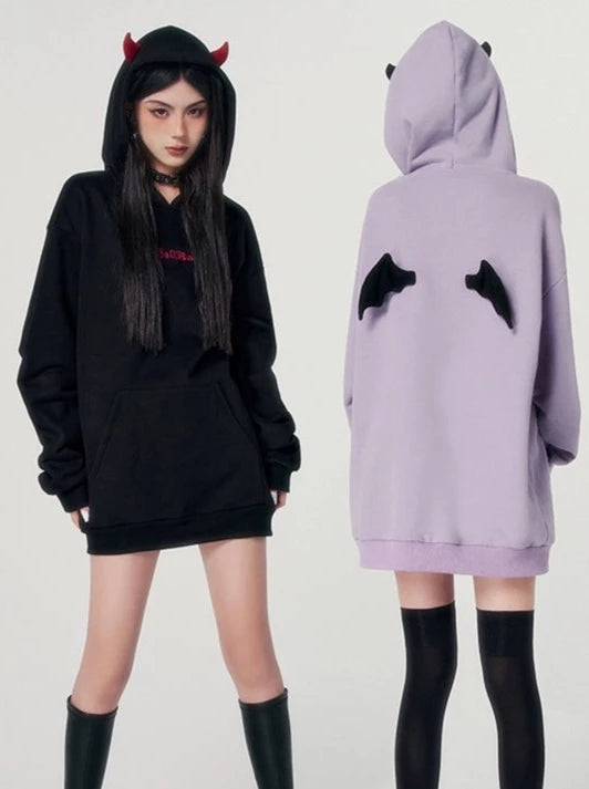 ハロウィンダークスイートクールガーリーフードパーカー
