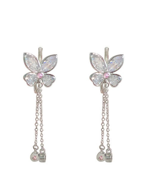 Dream Love Traveler Ice Powder Butterfly Pierce + Earrings