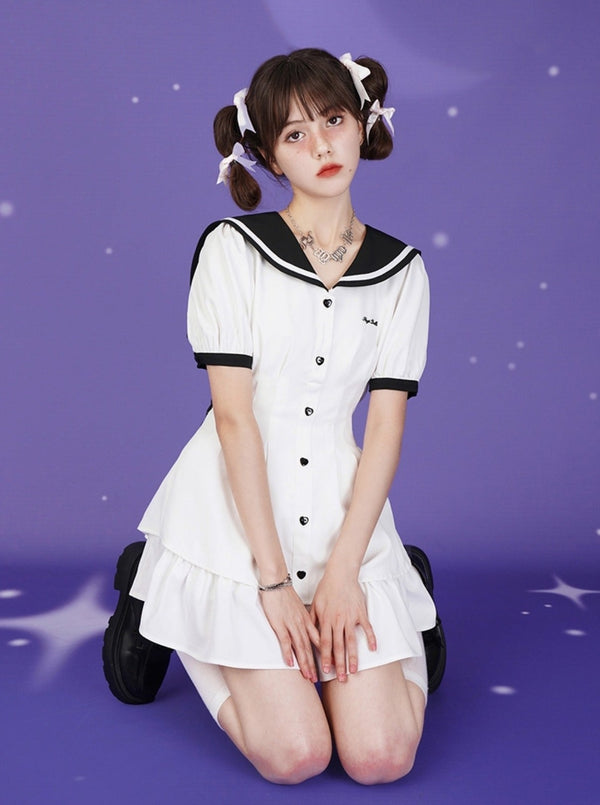 セーラーカラーパンプキンパンツセットアップ