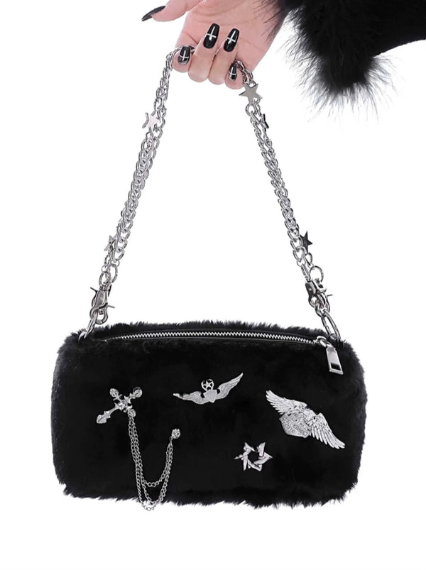 Metal Chain Badge Pendant Star Chain Hand Carry Bag