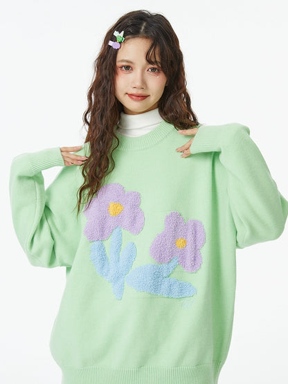 Flower Design Over Sweater Tops