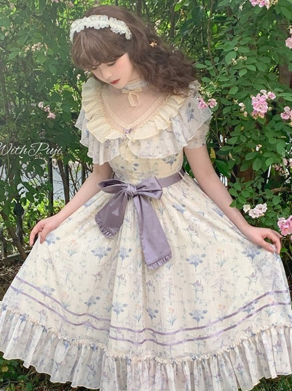 Chiffon Op Spring Flower Frill Dress