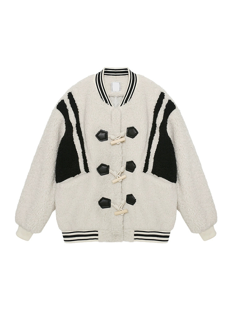 Quilted Baseball Fur Jacket