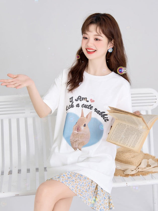 Rabbit Over T -shirt