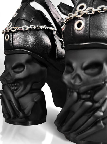 Subculture Gothic Skull Heel