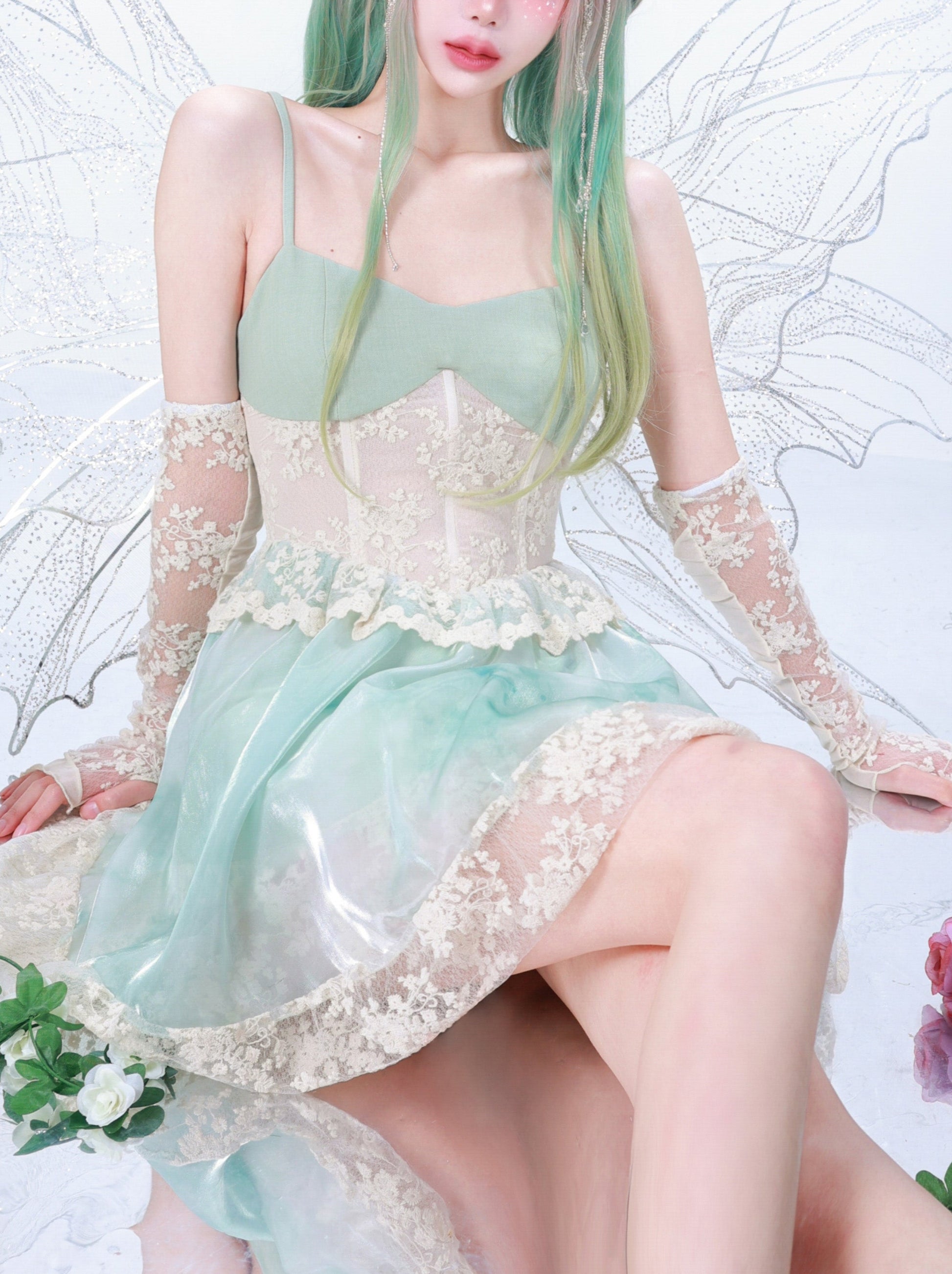 turquoise fairy dress Cottage Magic Midi Dress