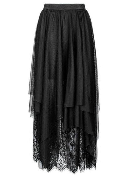 gothic lace tulle skirt