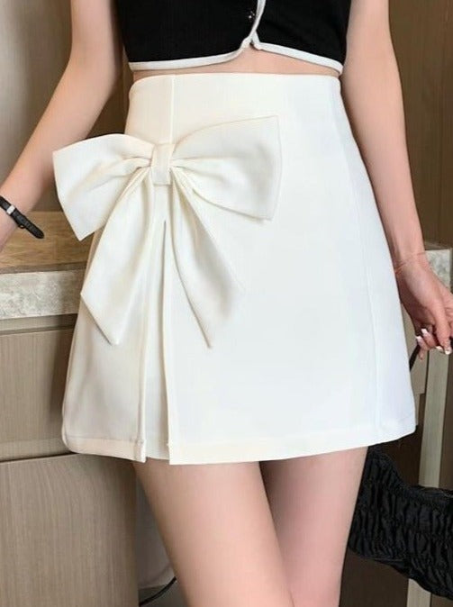 ビッグリボンAラインスカート - LilyBlack