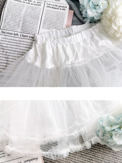 Ribbon lace sheer pannier [Underskirt]