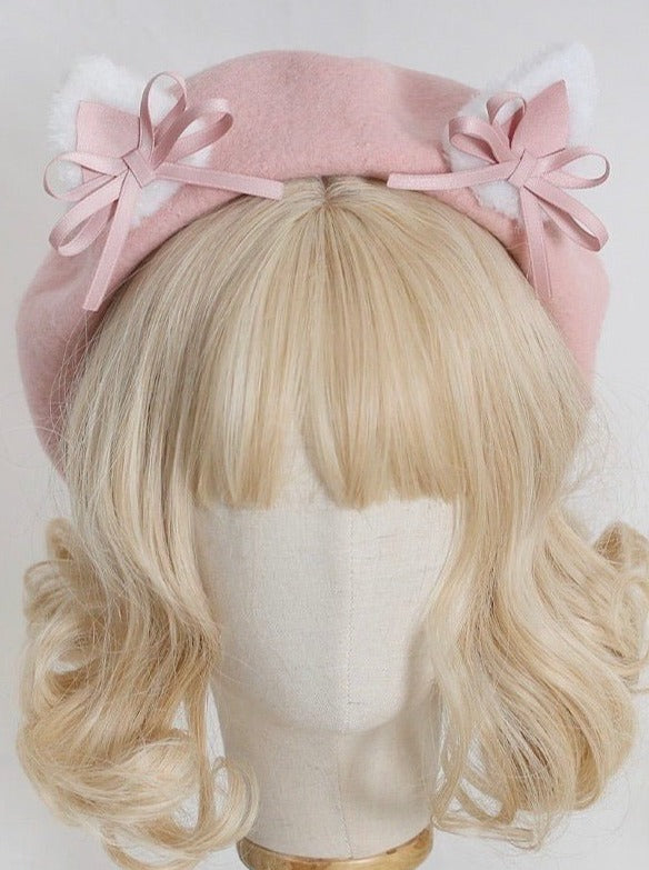 猫耳リボンベレー - LilyBlack