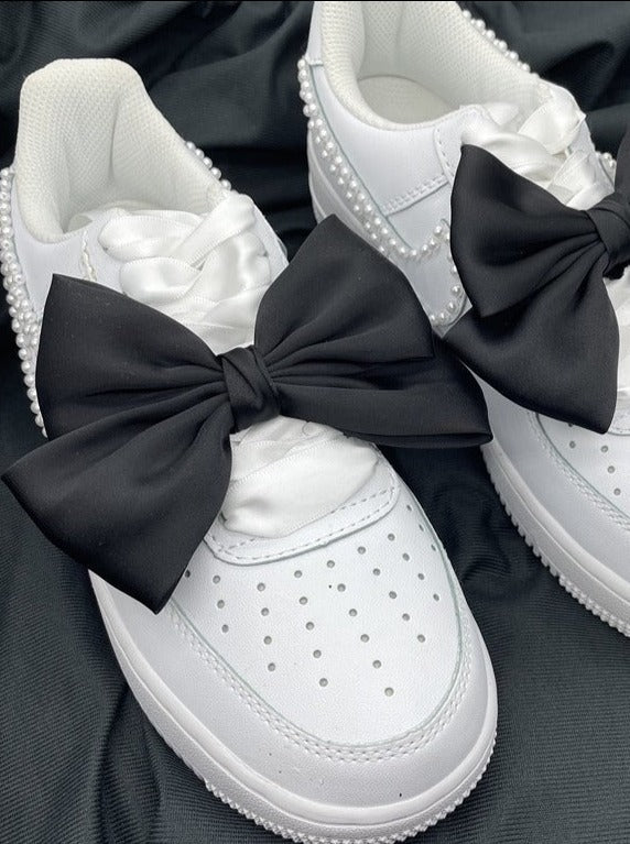 スニーカーデコレーションシルクリボンアクセサリー - LilyBlack
