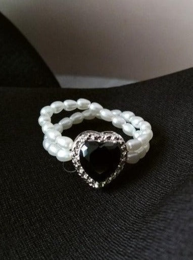 ビジューハートパールリング - LilyBlack