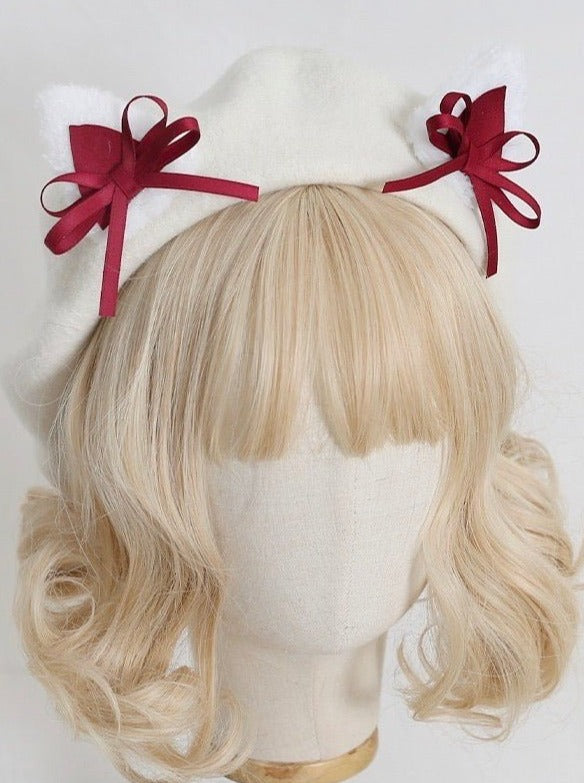 猫耳リボンベレー - LilyBlack