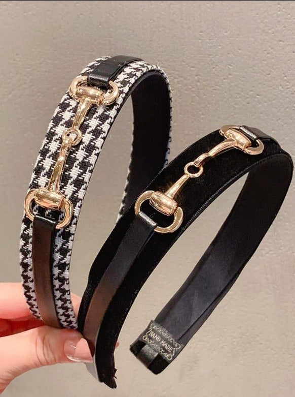 ゴールドストラップクラシックカチューシャ - LilyBlack