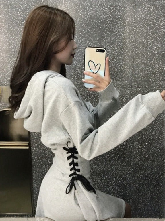 コルセットジャージワンピース - Belchic