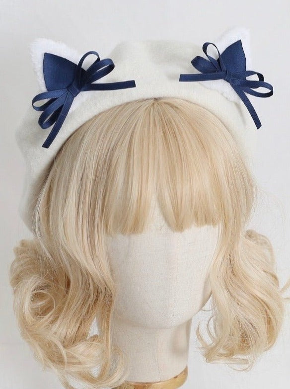 猫耳リボンベレー - LilyBlack