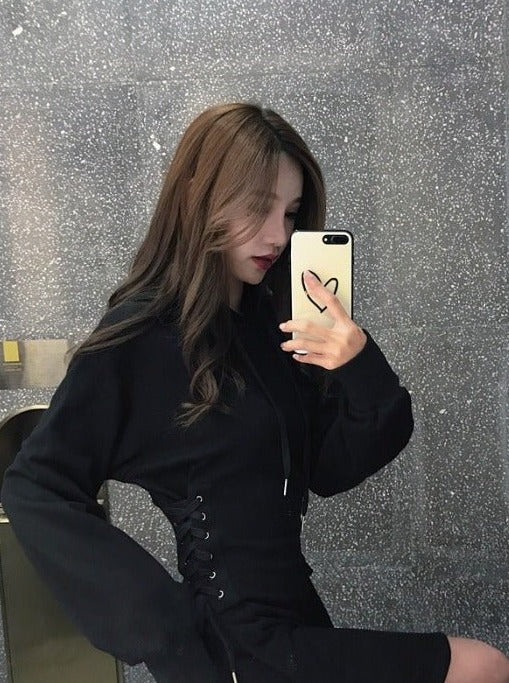 コルセットジャージワンピース - Belchic