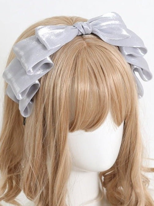 シャイニーリボンカチューシャ - LilyBlack