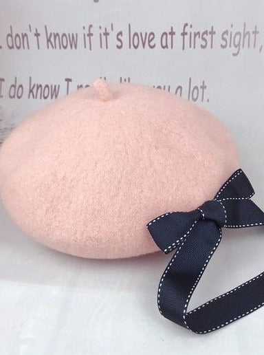 ステッチリボンベレー帽 - Belchic